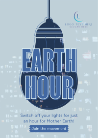 Earth Hour Light Bulb Poster