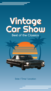 Vintage Car Show Facebook Story