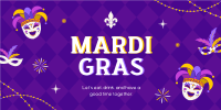 Mardi Gras Masquerade Twitter Post