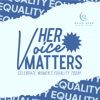 Women's Voice Celebration Instagram Post Design