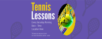 Tennis Lesson Facebook Cover Image Preview