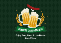 Virtual Oktoberfest Badge Postcard