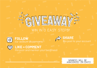 Confetti Giveaway Postcard