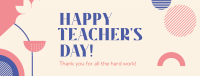 Generic Teacher Greeting Facebook Cover