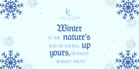 Winter Quote Snowflakes Twitter Post