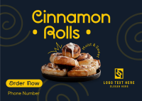 Quirky Cinnamon Rolls Postcard