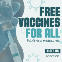 Free Vaccination For All Instagram Post