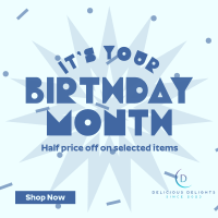 Birthday Month Promo Instagram Post