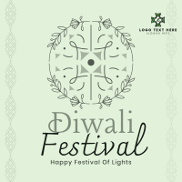 Diwali Lantern Instagram Post Design