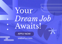 Apply your Dream Job Postcard