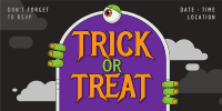 Halloween Trick or Treat Twitter Post