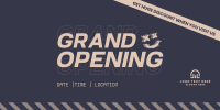 Grand Opening Modern Grunge Twitter Post Design