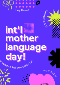 Bold Modern Language Day Poster