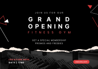 Fitness Gym Grand Opening Postcard