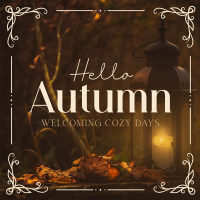 Hello Autumn Greeting Instagram Post