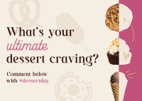 Dessert Customer Engagement Postcard