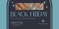 Black Friday Nail Sale Twitter Post Design