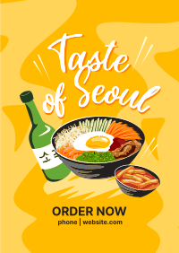 Taste of Seoul Food Flyer Design