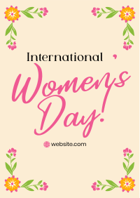 Women's Day Floral Corners Flyer