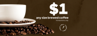 $1 Brewed Coffee Facebook Cover