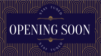 Art Deco Stay Tuned Facebook Event Cover Design