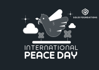 Retro Peace Day Postcard Image Preview