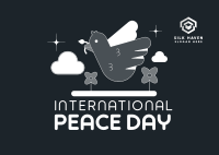 Retro Peace Day Postcard Image Preview