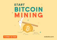 Start Crypto Mining Postcard