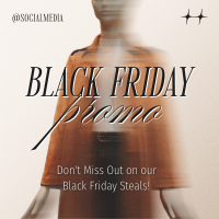 Black Friday Minimalist Promo Instagram Post Design