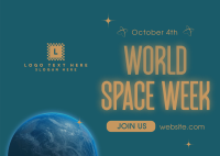 World Space Week Postcard Design