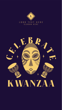 Kwanzaa African Mask  Instagram Story