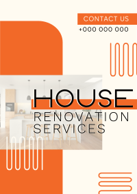 Geometric Blocks House Renovation Flyer