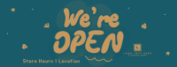 We're Open Doodles Facebook Cover