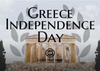 Contemporary Greece Independence Day Postcard Design