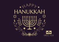 Happy Hanukkah Postcard