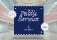 Modern Nostalgia Public Service Day Postcard