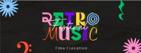 Vibing to Retro Music Facebook Cover Design