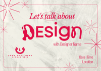 Minimalist Design Seminar Postcard