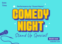 Stand Up Comedy Special Postcard