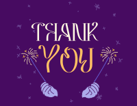 Festive NY Sparklers Thank You Card