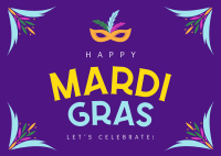 Festive Mardi Gras Postcard