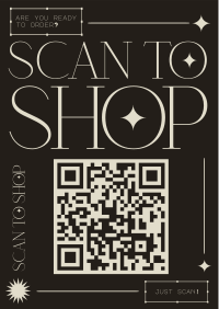 Minimalist Scan To Shop Flyer Design