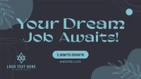 Modern Floral Dream Job Awaits Animation