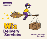 Wiz delivery services Facebook Post