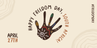 Freedom Day Hand Twitter Post