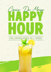 Cinco De Mayo Happy Hour Poster