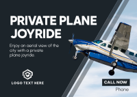 Private Plane Joyride Postcard Image Preview