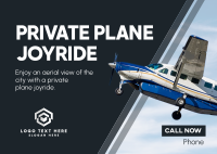 Private Plane Joyride Postcard