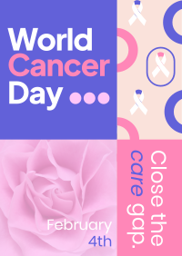 Funky World Cancer Day Poster