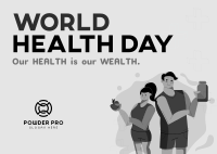 Healthy People Celebrates World Health Day Postcard